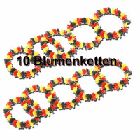 10 Stück Hawaiikette Blumenkette Deutschland 41cm Lang